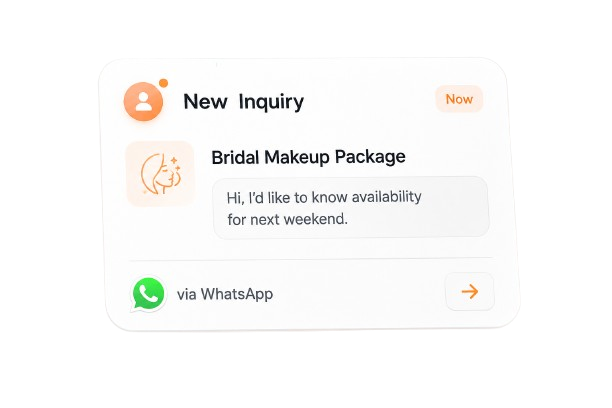 New lead inquiry via WhatsApp