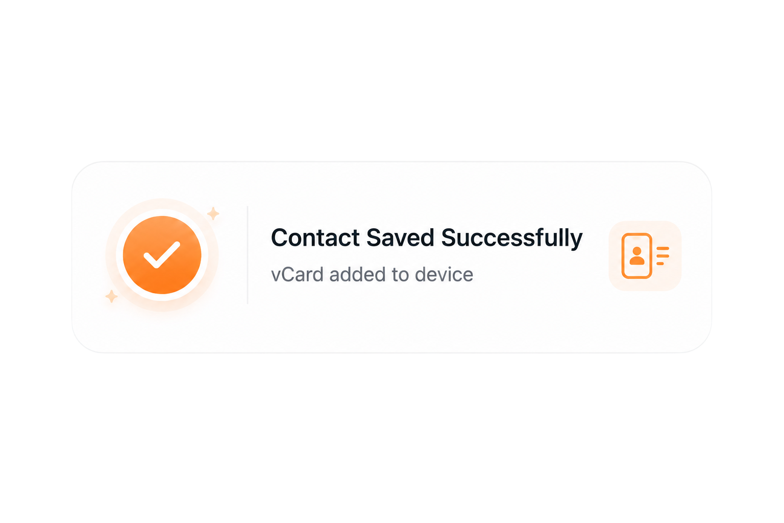 Contact saved